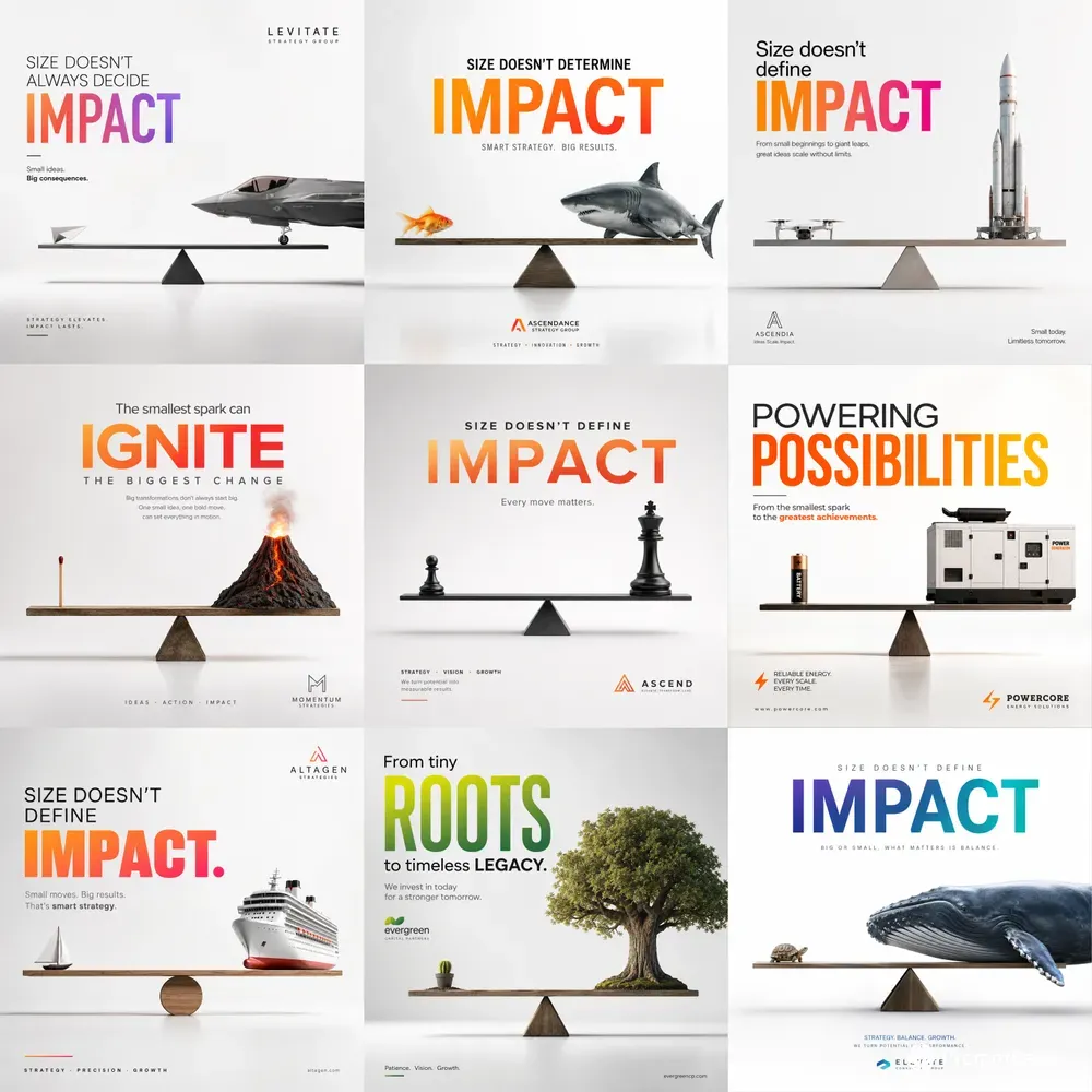 Conceptual Seesaw Ad Posters