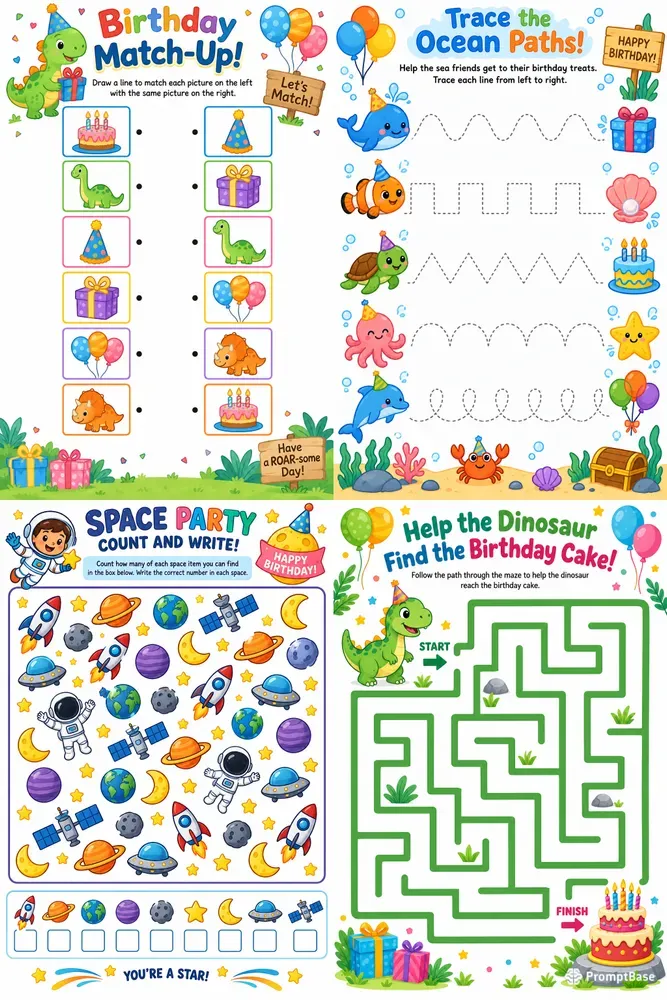 Kids Activity Worksheet Generator