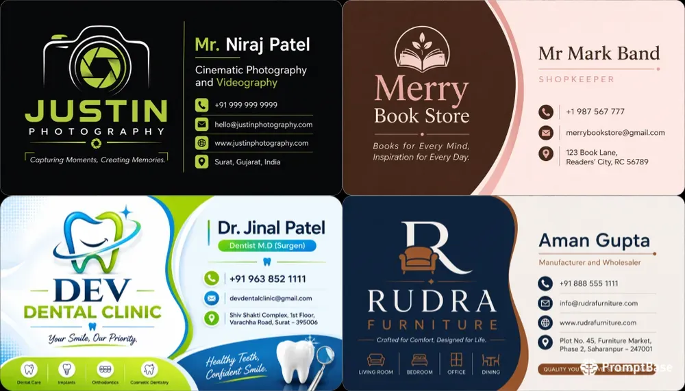 Business Card Generator With Auto Tags
