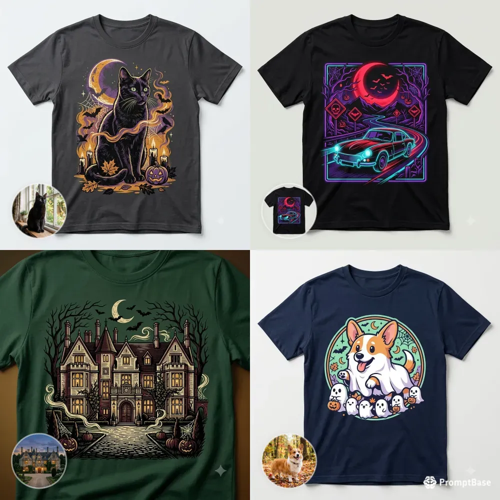 Photos To Halloween Tshirt Art