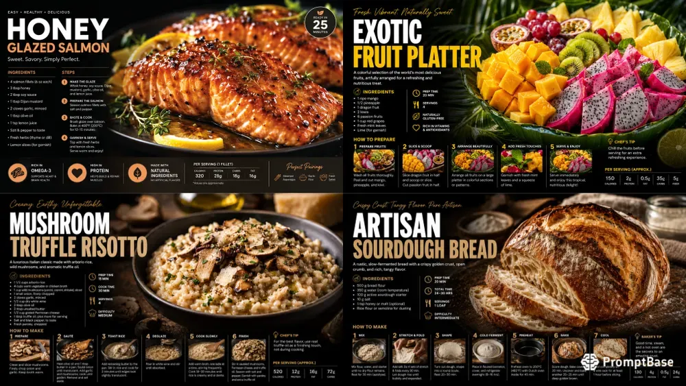 Culinary Recipe Storyboard Guides