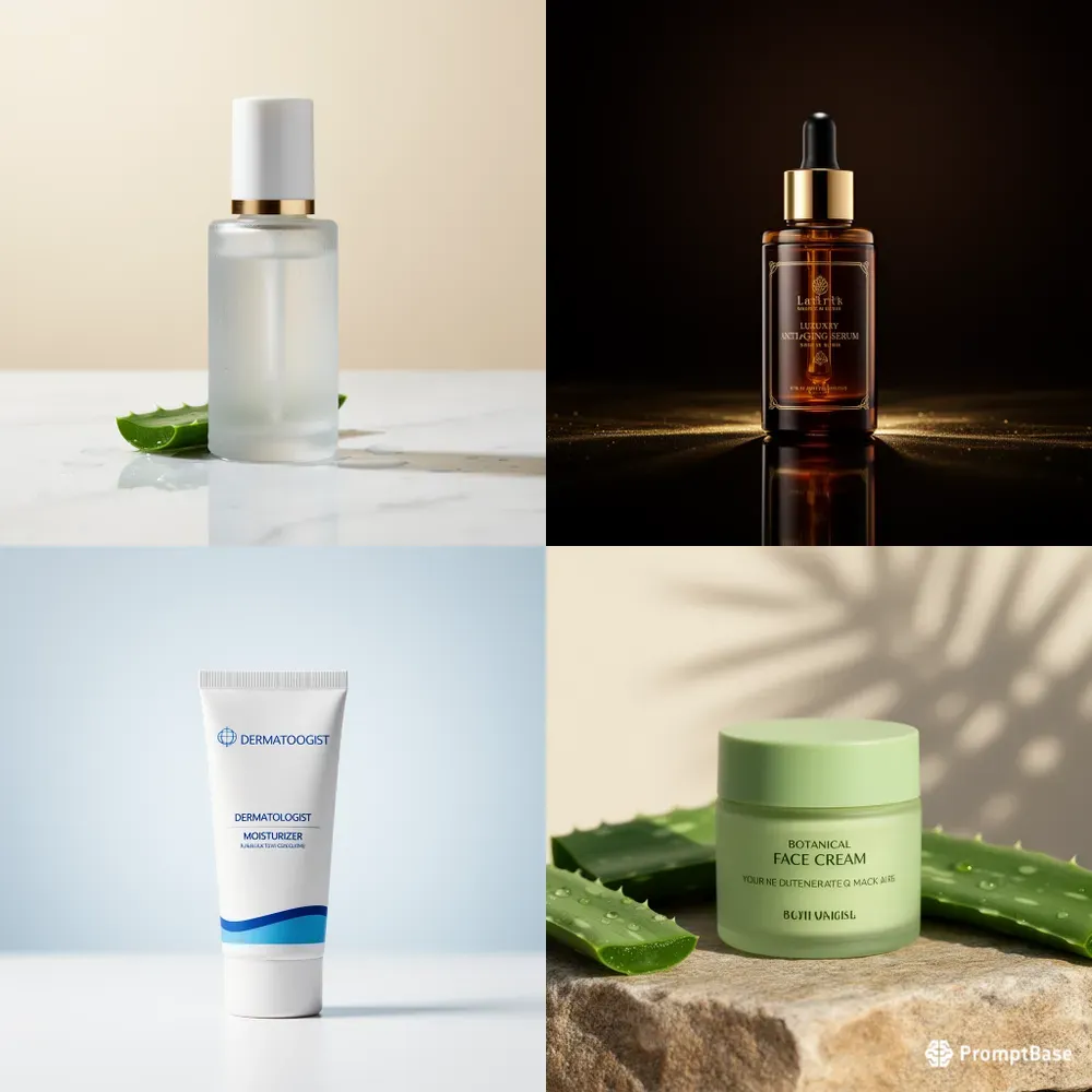 Luxury Skincare Product Photography Prompts