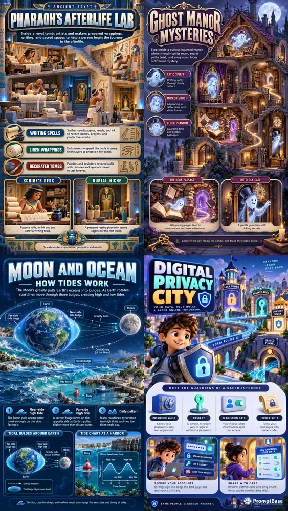 Discovery 3D Editorial Learning Posters
