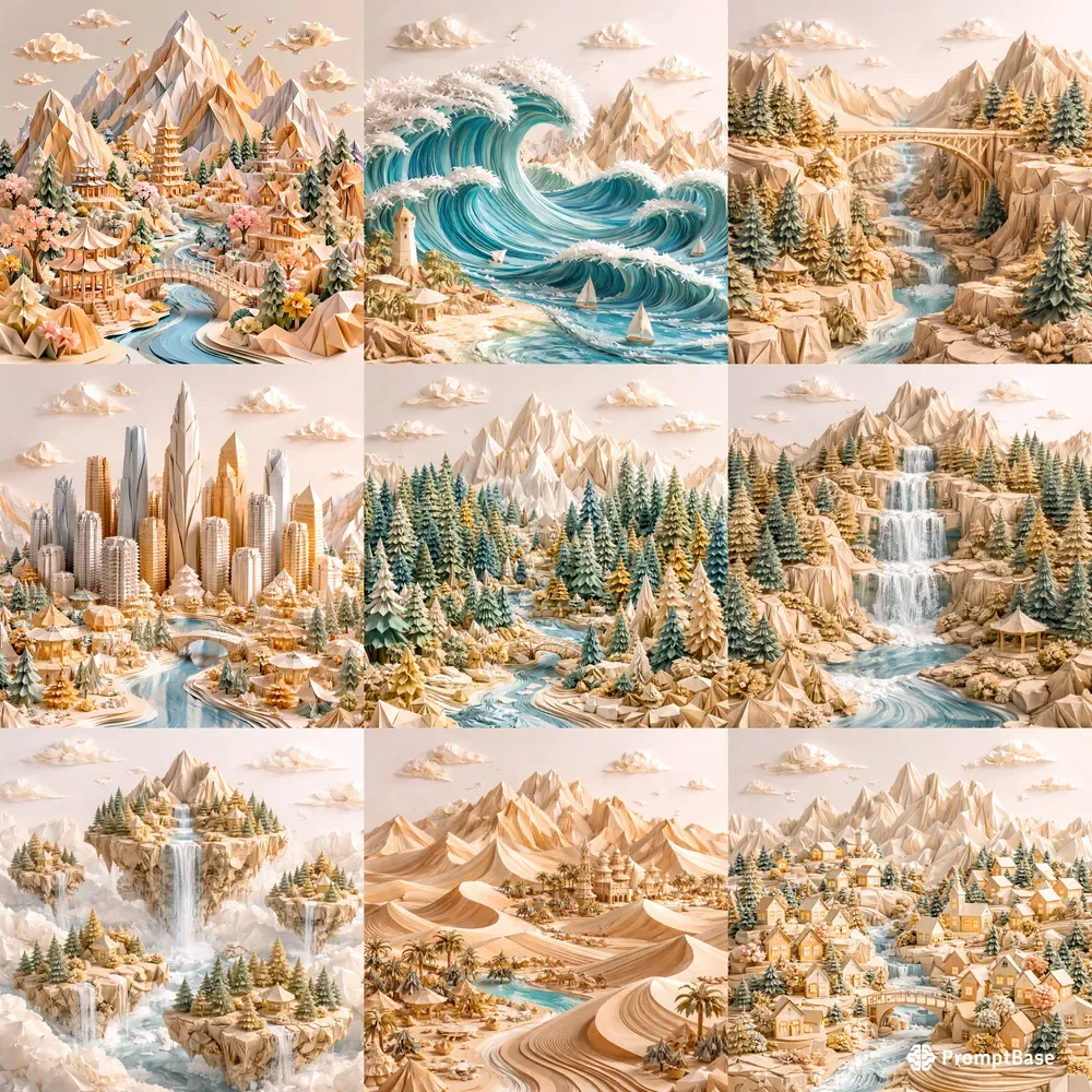 Landscapes Crafted From Folded Worlds