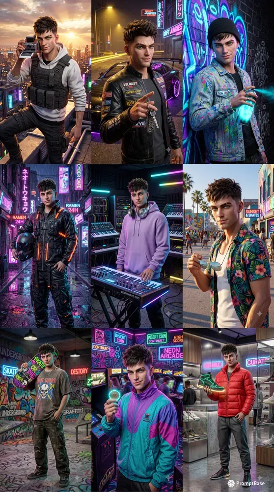 Consistent 3D Streetwear Fashion Icons