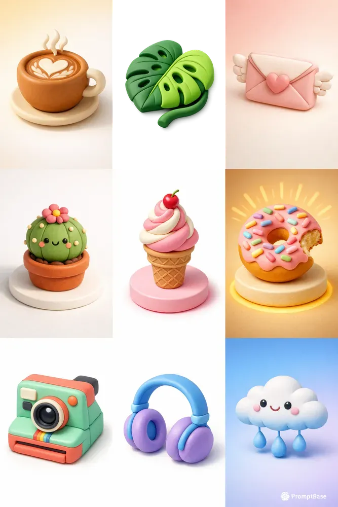 3D Clay Icons