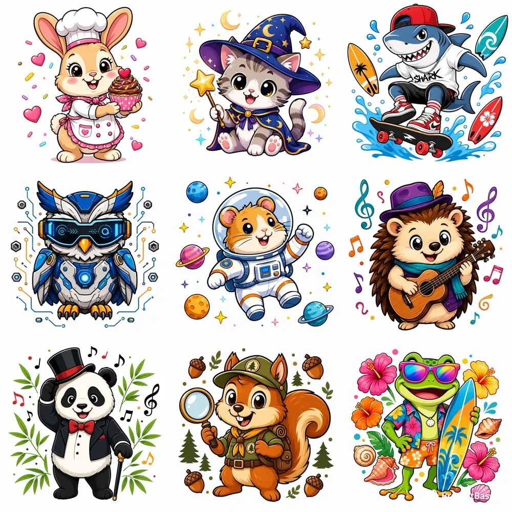 Playful Mascot Sticker Generator