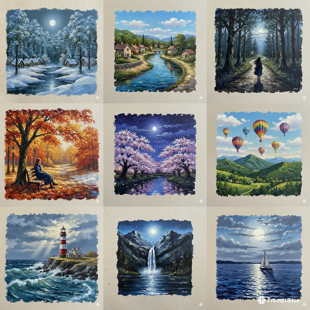 Cinematic Oil Painting Scenes