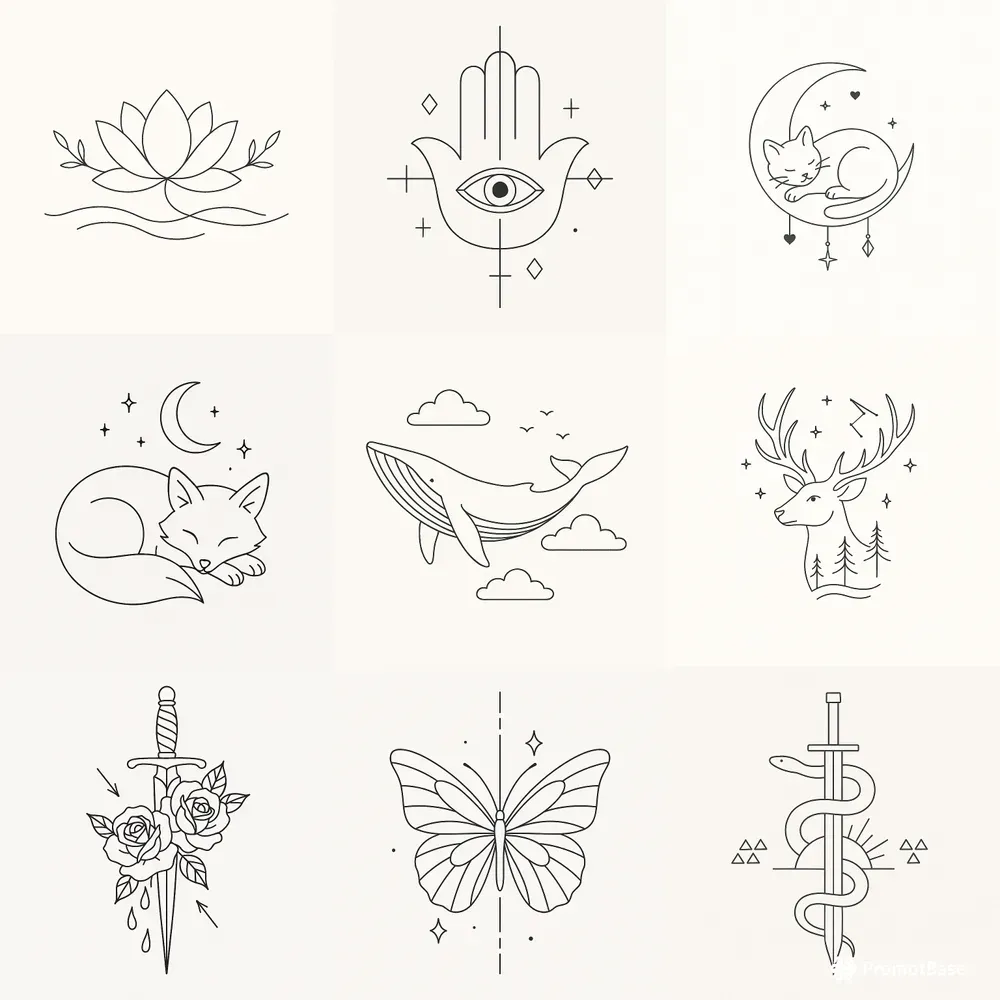 Fine Line Tattoo Design Generators