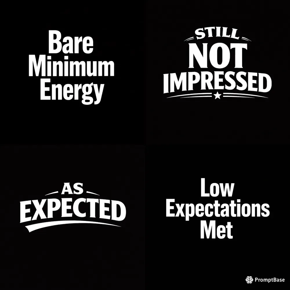 Minimalist Sarcastic Tshirt Typography