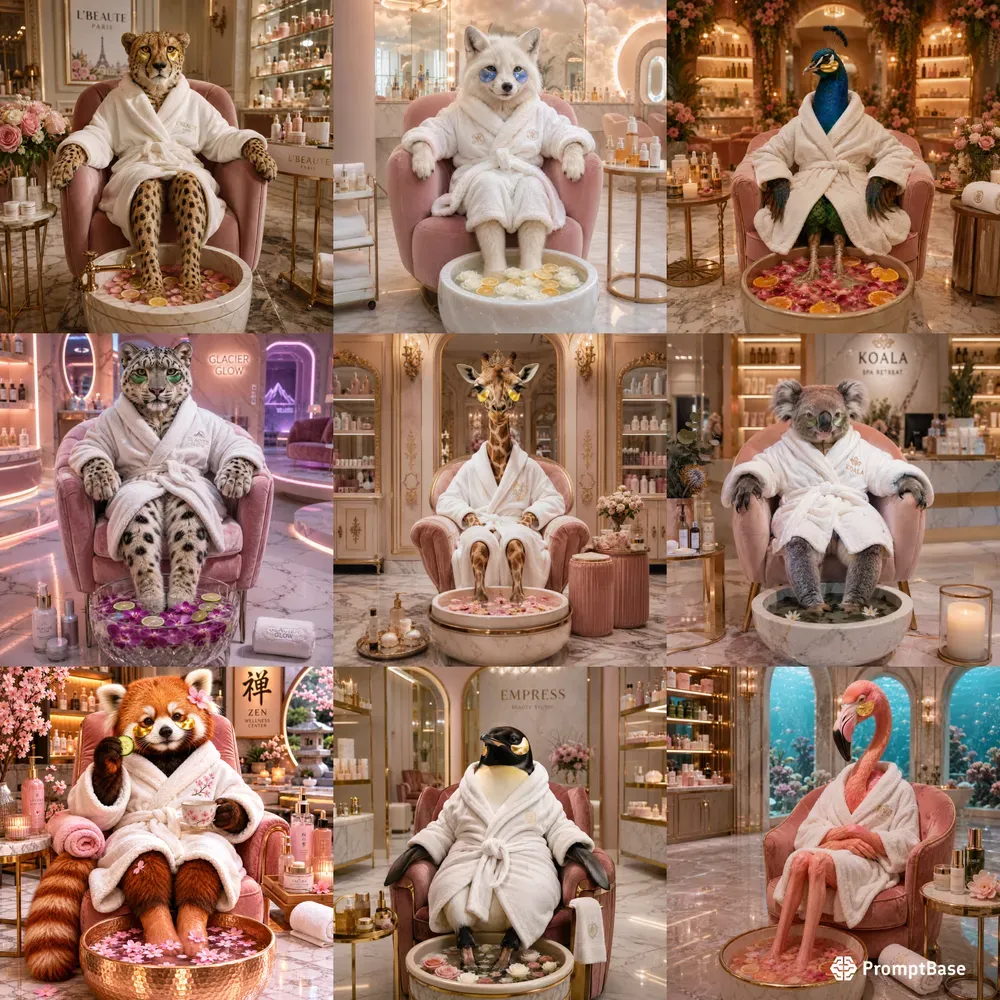 Luxury Animal Spa Portrait Series