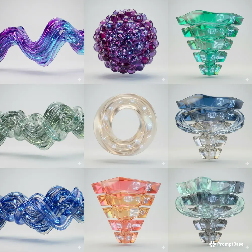 Fluid Glassmorphism UI Hero Assets