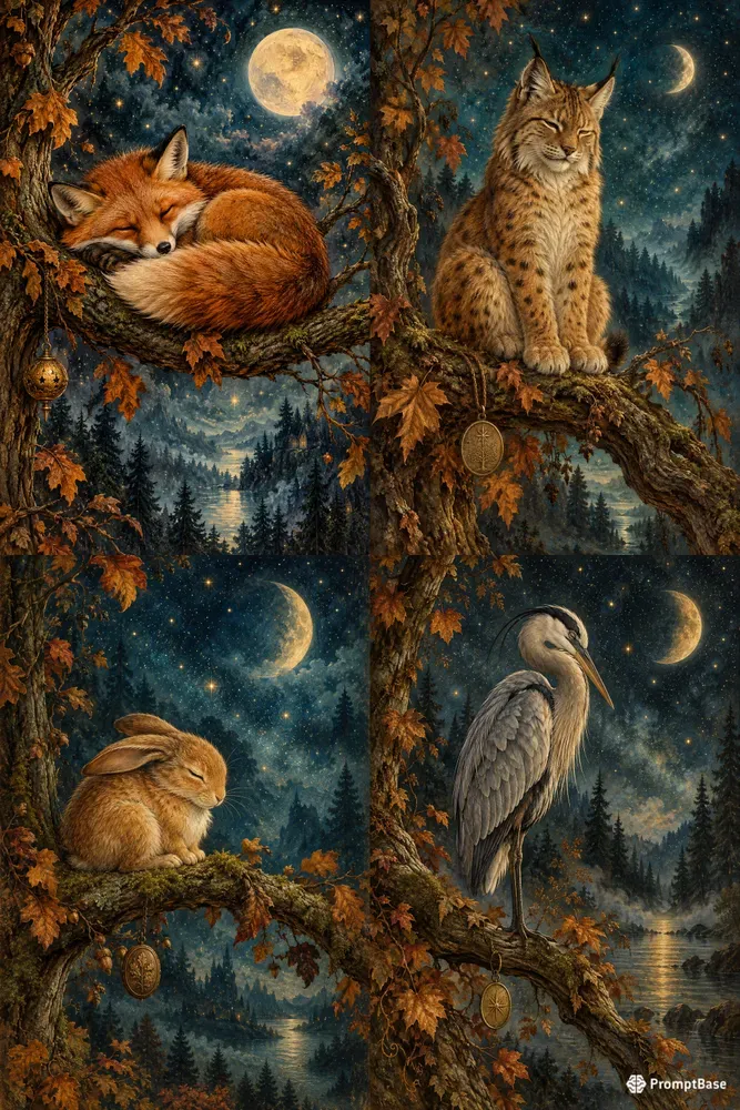 Mystical Woodland Animal Art