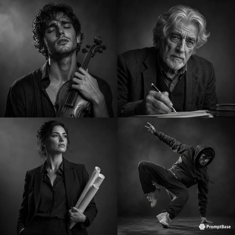 Cinematic Monochrome Portrait Series