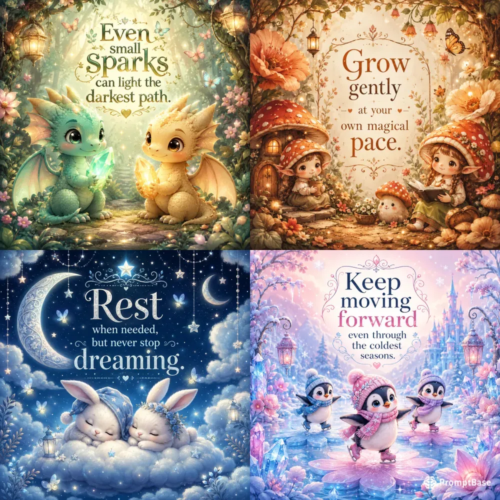 Cute Fantasy Motivation Posters