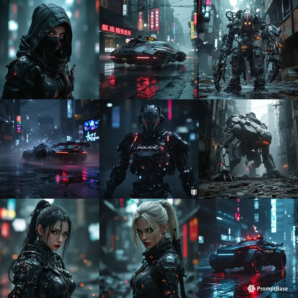 Cinematic Cyberpunk Scifi Characters