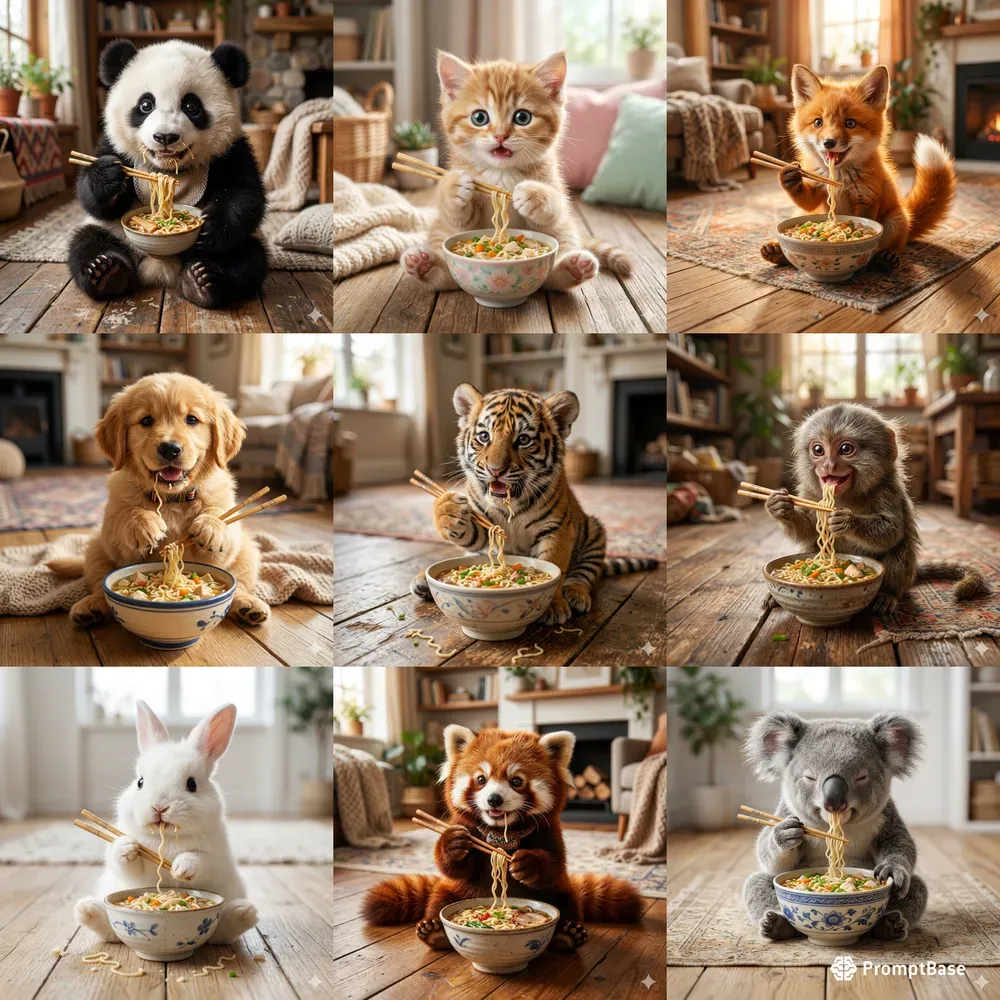 Cute Baby Animal Noodles