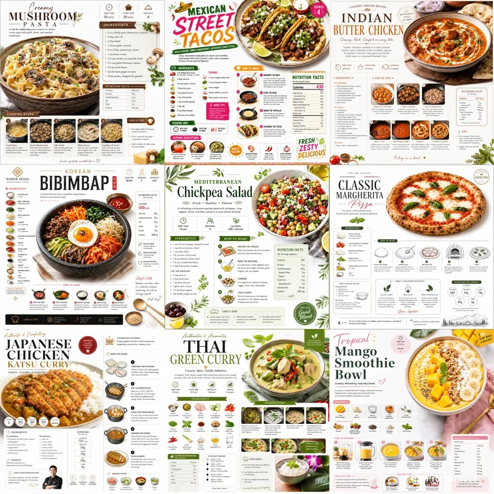 Premium White Background Recipes
