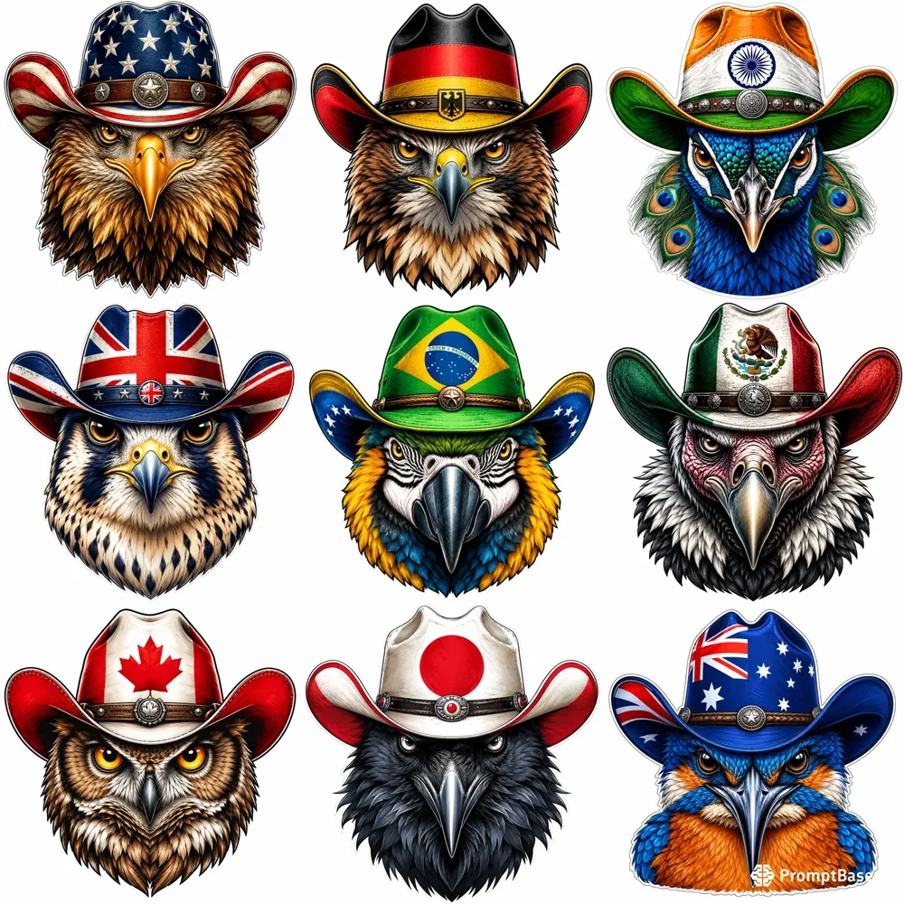 Patriotic Bird Head Logo Generator