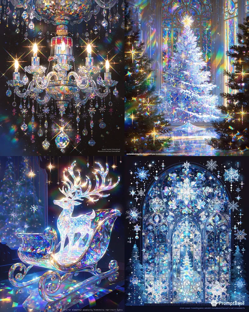 Luxury Holographic Christmas Cards
