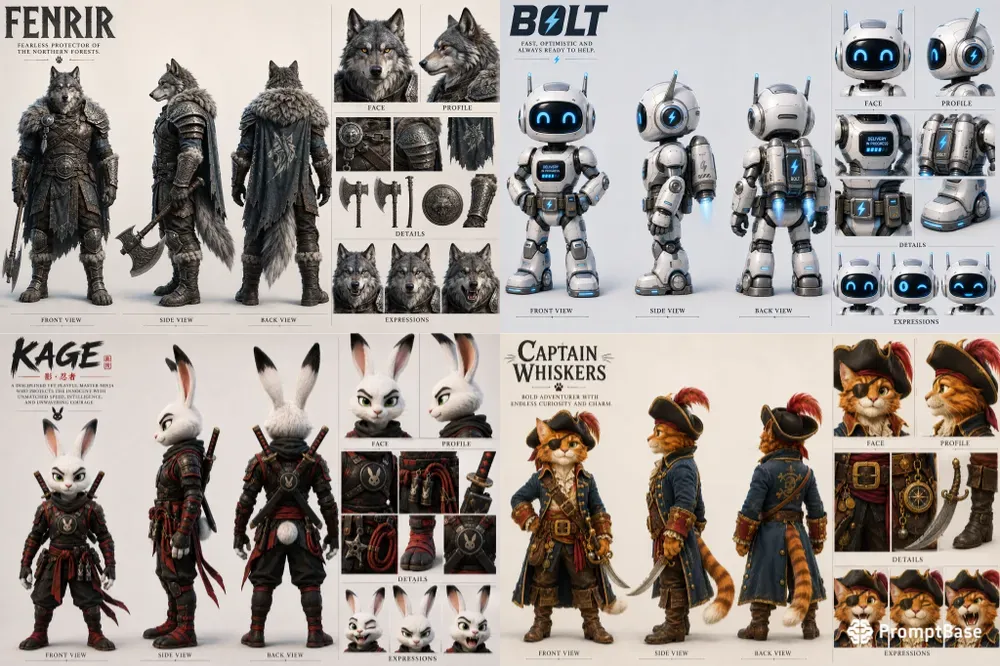 Premium Pixar Character Sheet Generator