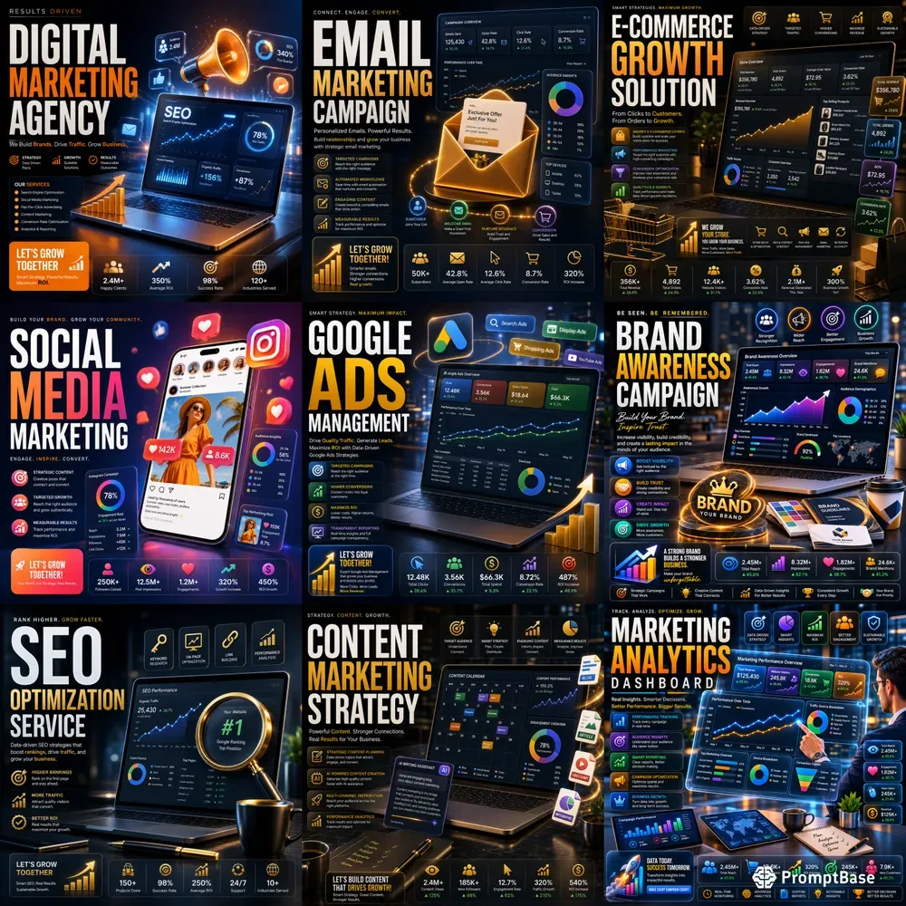 Premium Digital Marketing Posters