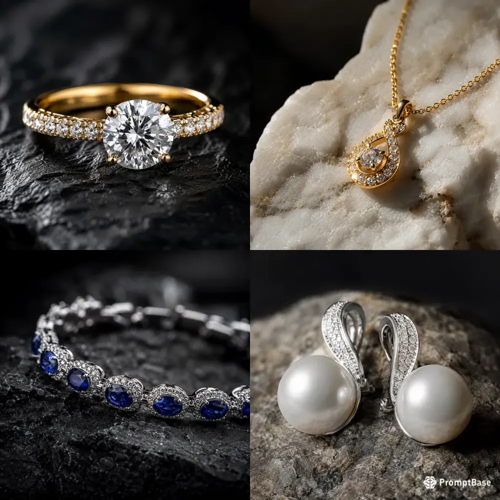 Macro Jewelry On Raw Stone Photos