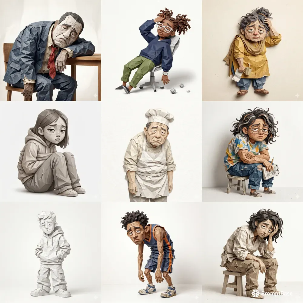 Crumpled Paper People