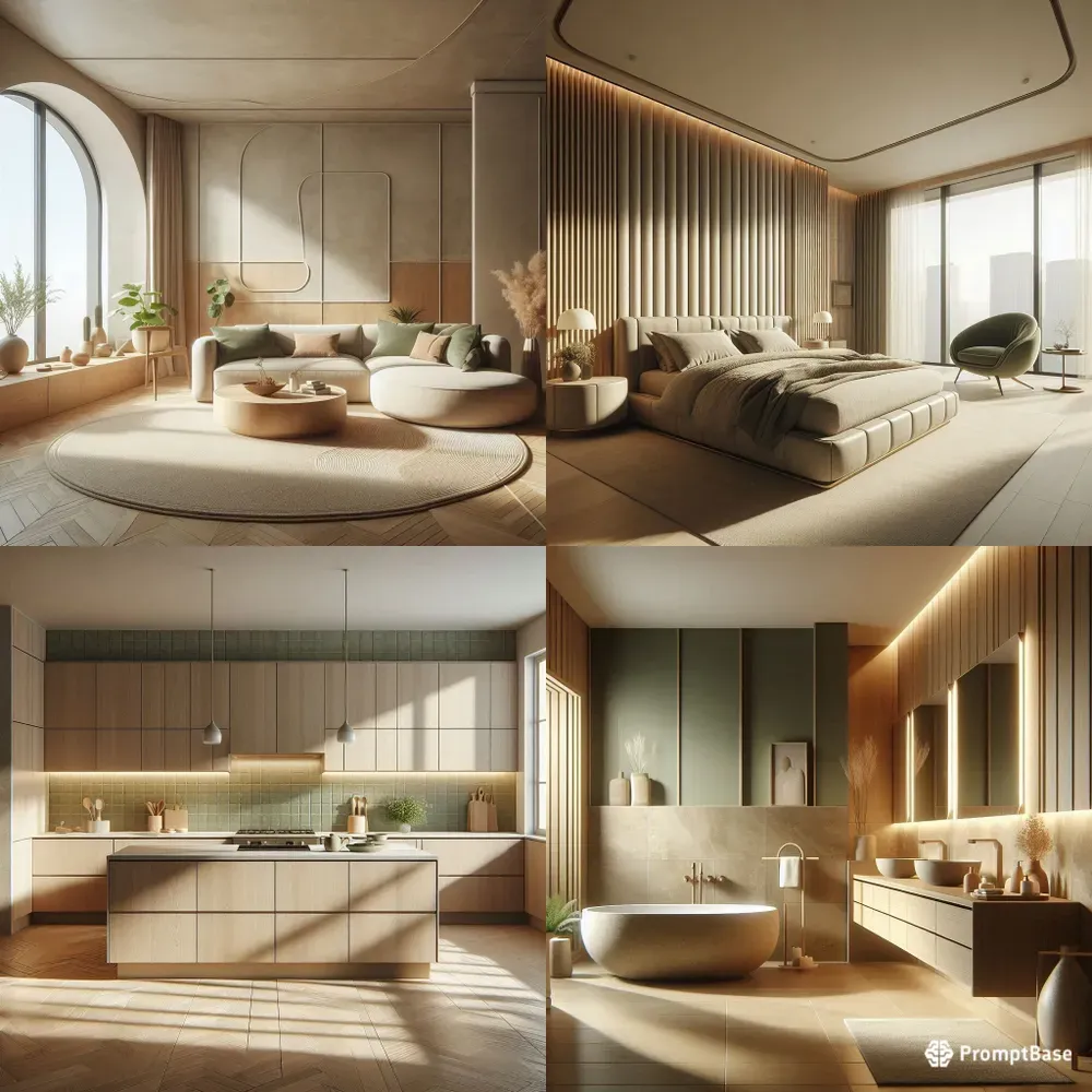 Minimalist Japandi Luxury Interior Sets