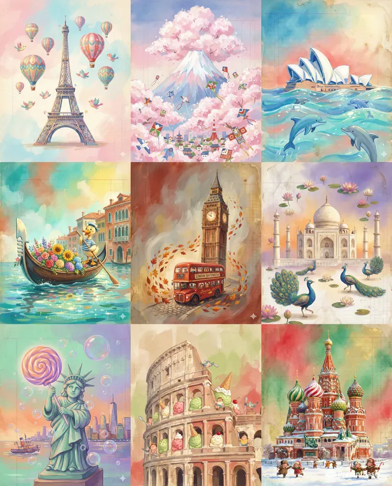 Whimsical Storybook Cities