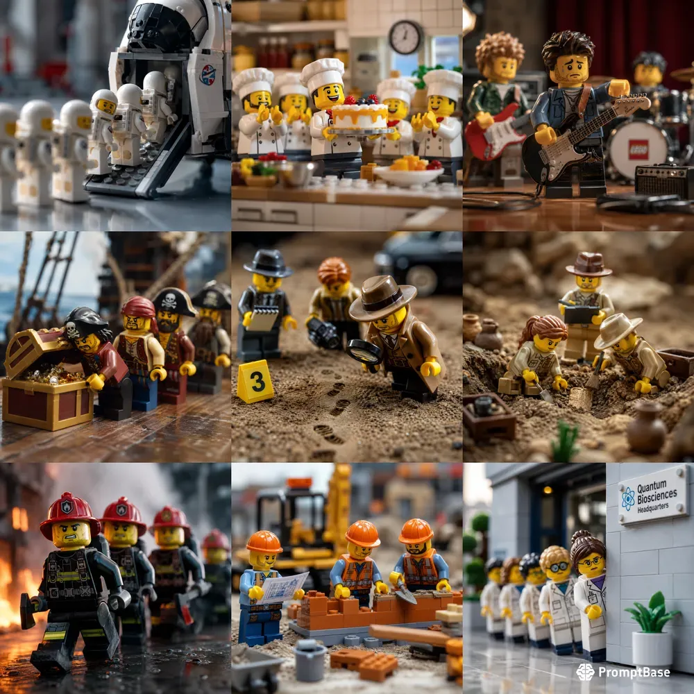 Expressive Lego Minifigure Story Scenes