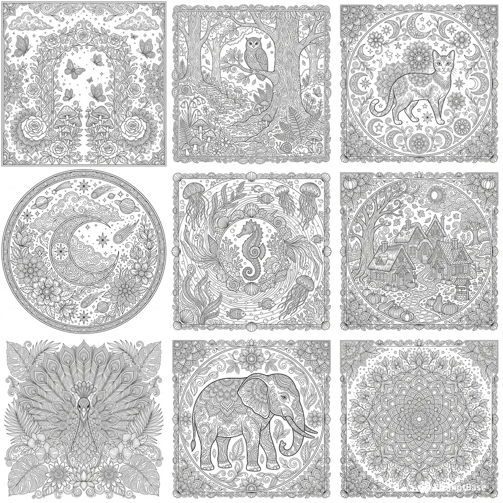 Intricate Adult Coloring Pages