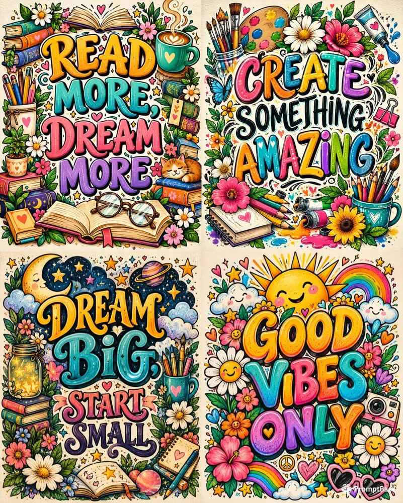 Handdrawn Typography Posters