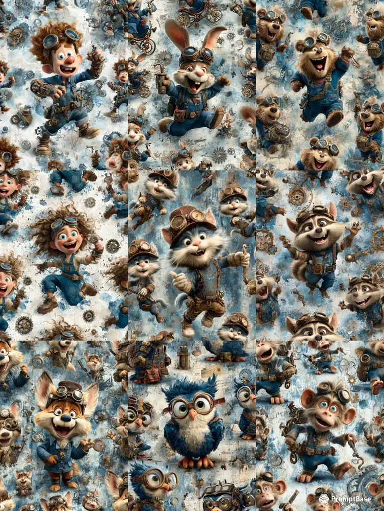 Steampunk Gearsmith Pattern Backgrounds