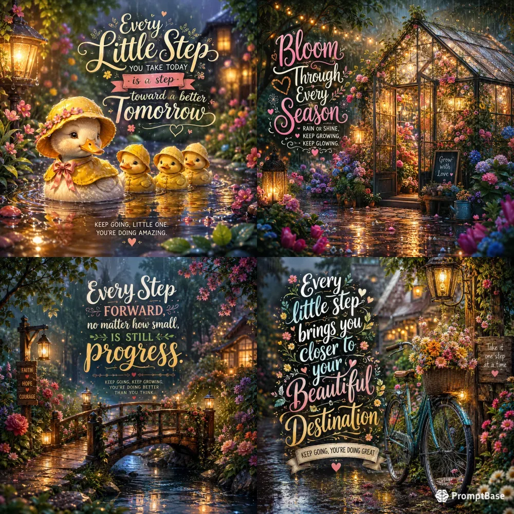 Cozy Rain Quote Posters