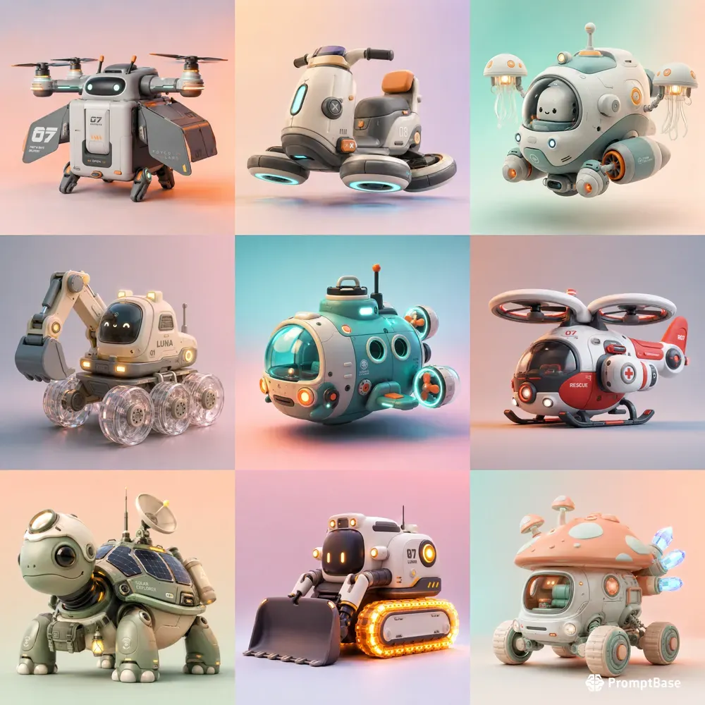 Minimalist Futuristic Toys