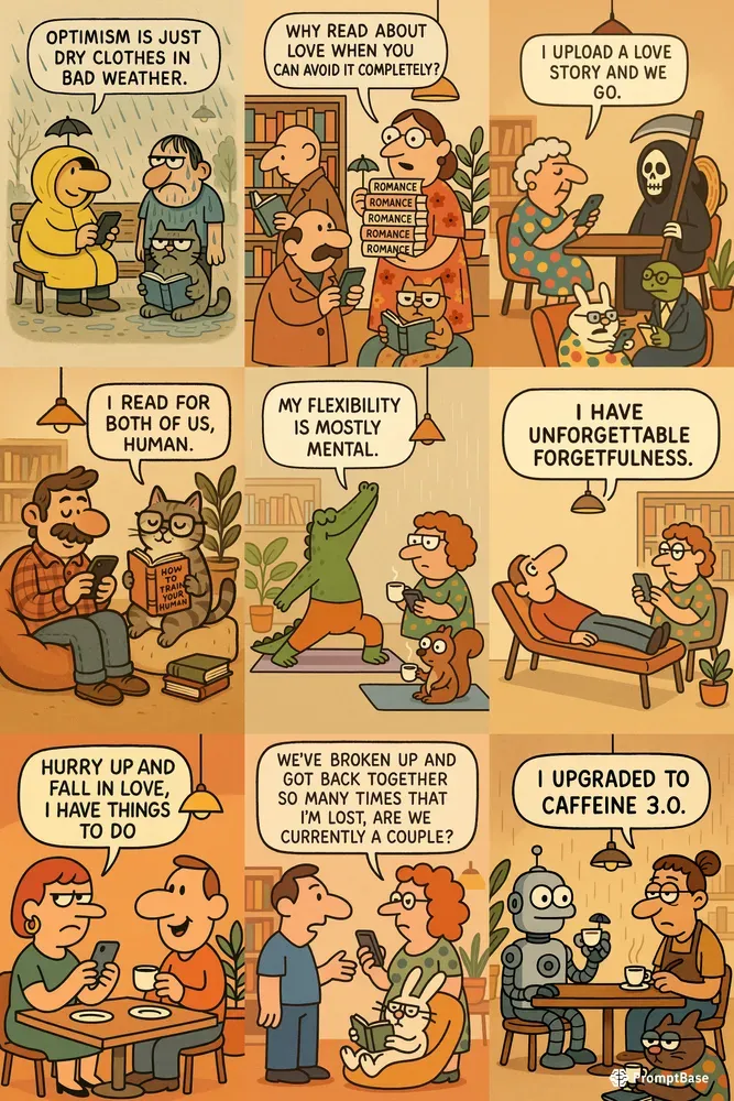 Caricature Cartoon Texts Illustrations