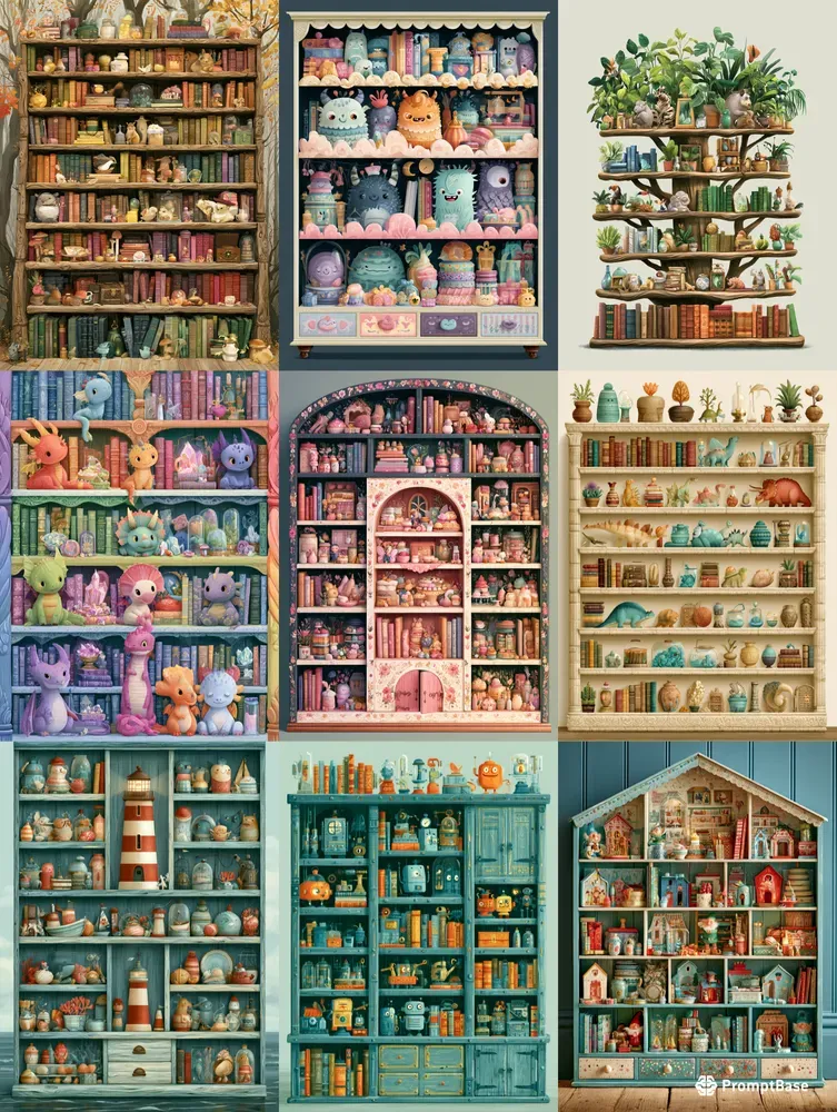 Whimsical Storybook Shelves