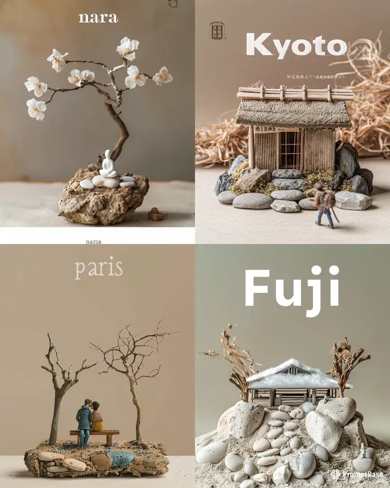 Handcrafted Nature Diorama Travel Posters