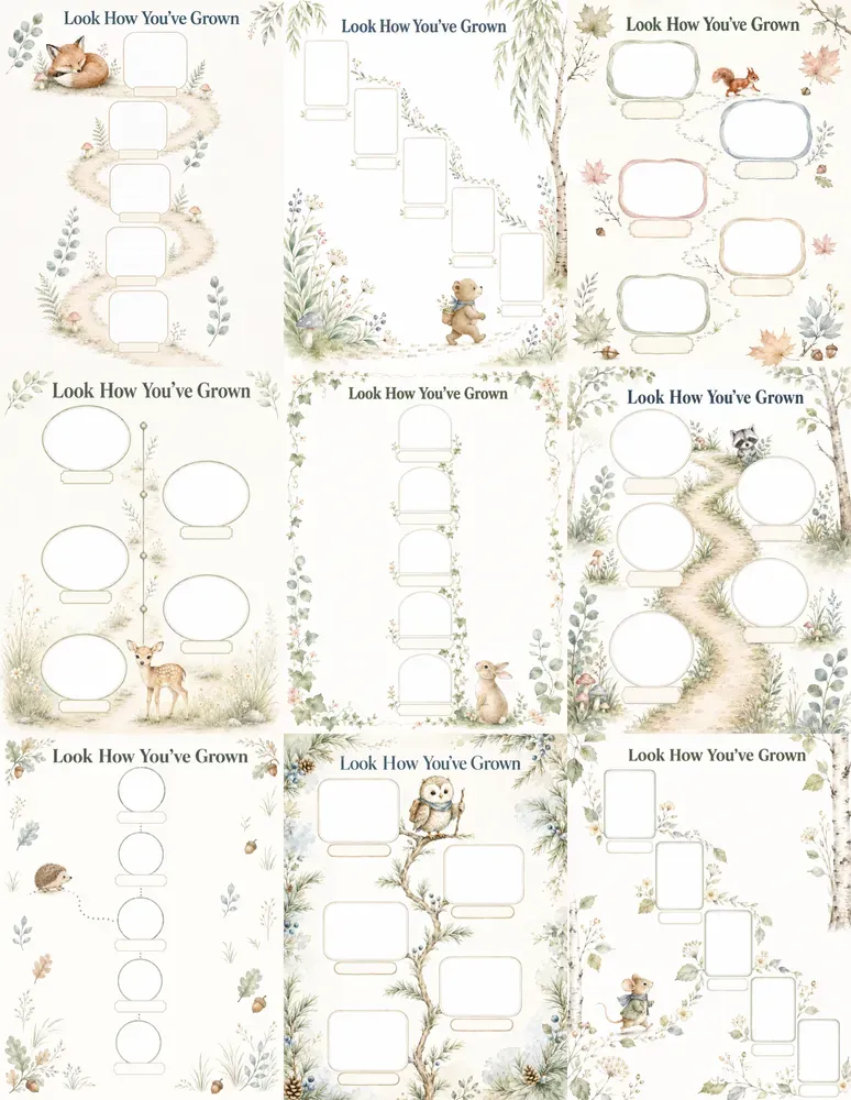 Woodland Baby Milestone Timelines