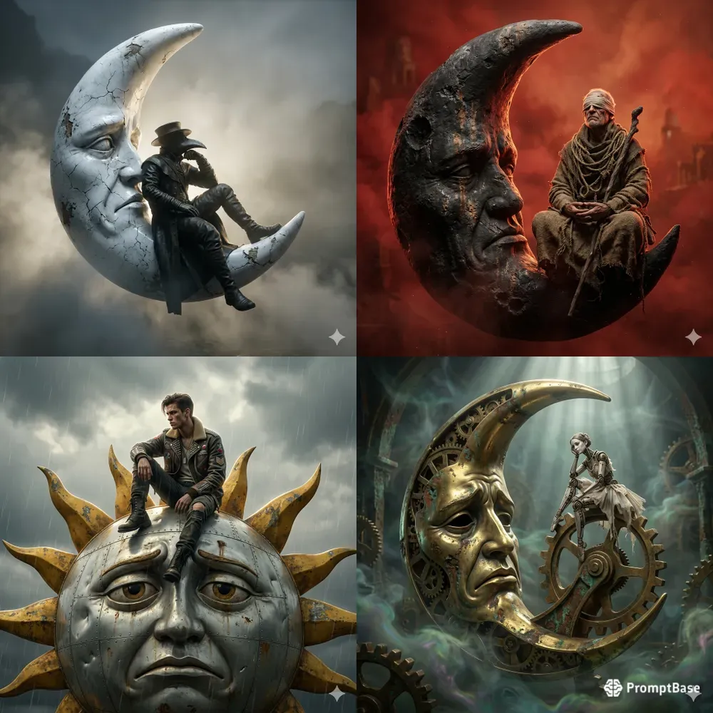 Melancholic Steampunk Moon Riders