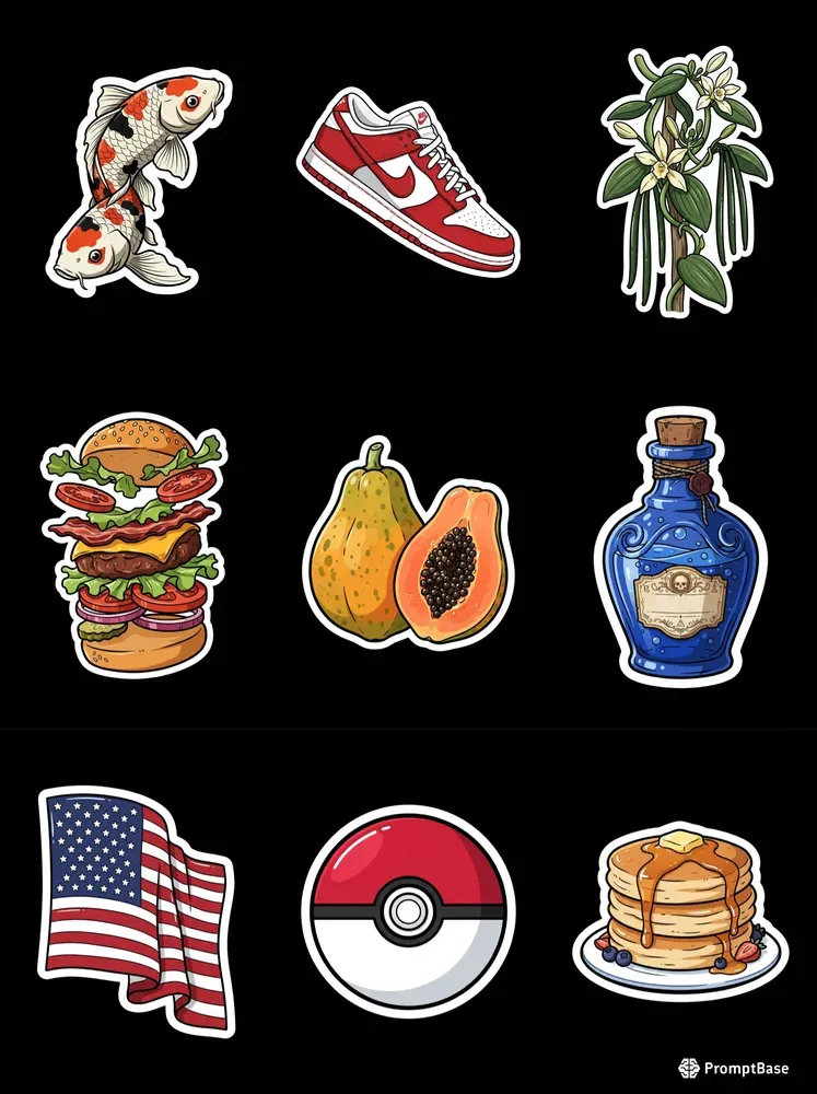 Flat Vector Editorial Stickers