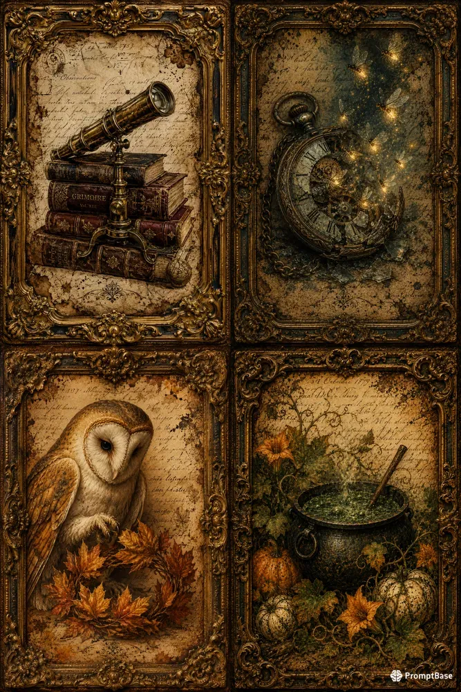 Gilded Autumn Fairytale Junk Journals