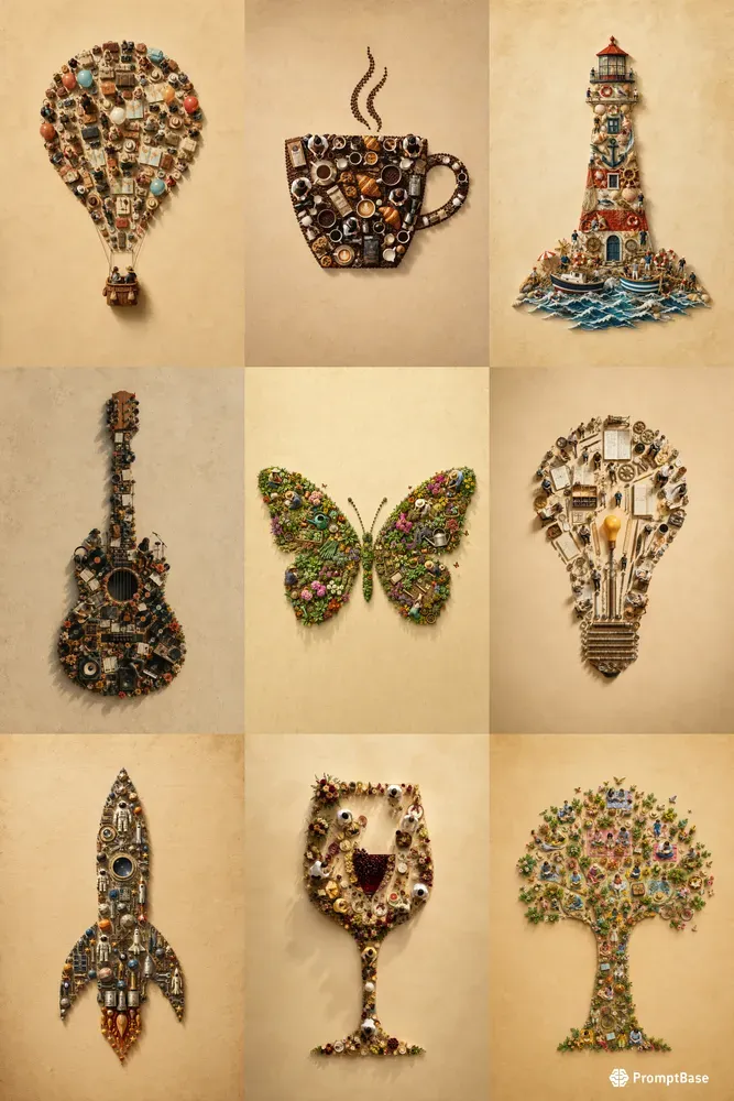 Creative Object Shape Posters