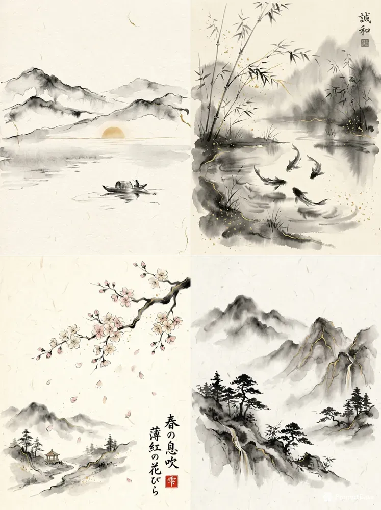 Zen Minimalist Ink Wall Art For Etsy