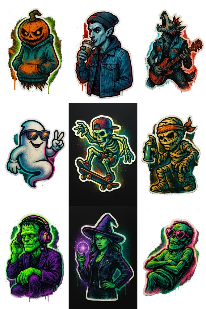 New Halloween Street Art Mascot Engines