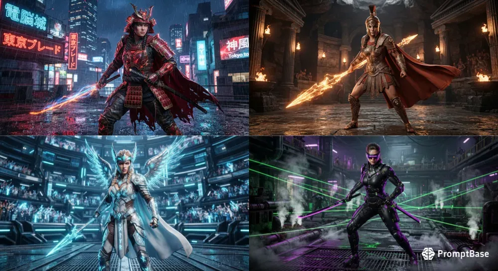 Female Warrior Fighting Games