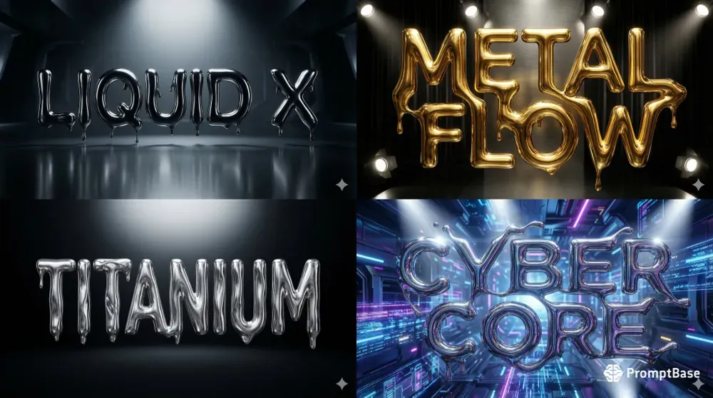 Liquid Chrome Metal Text Generator