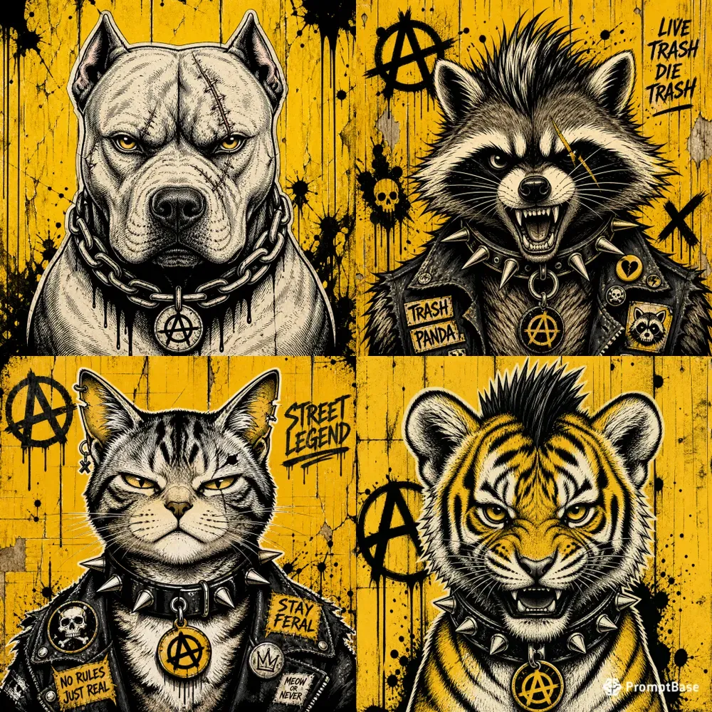 Urban Punk Mascot Poster Packs
