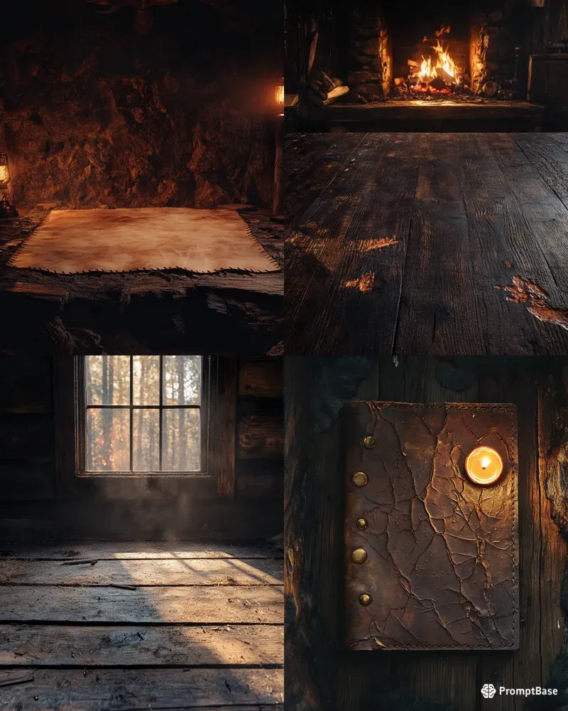 Ecommerce Rustic Hunter Cabin Backdrops